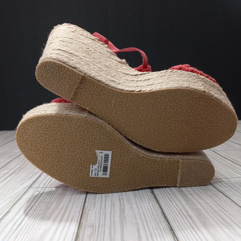 NEW Wet Seal Braided Crochet Espadrille Wedge Platforms